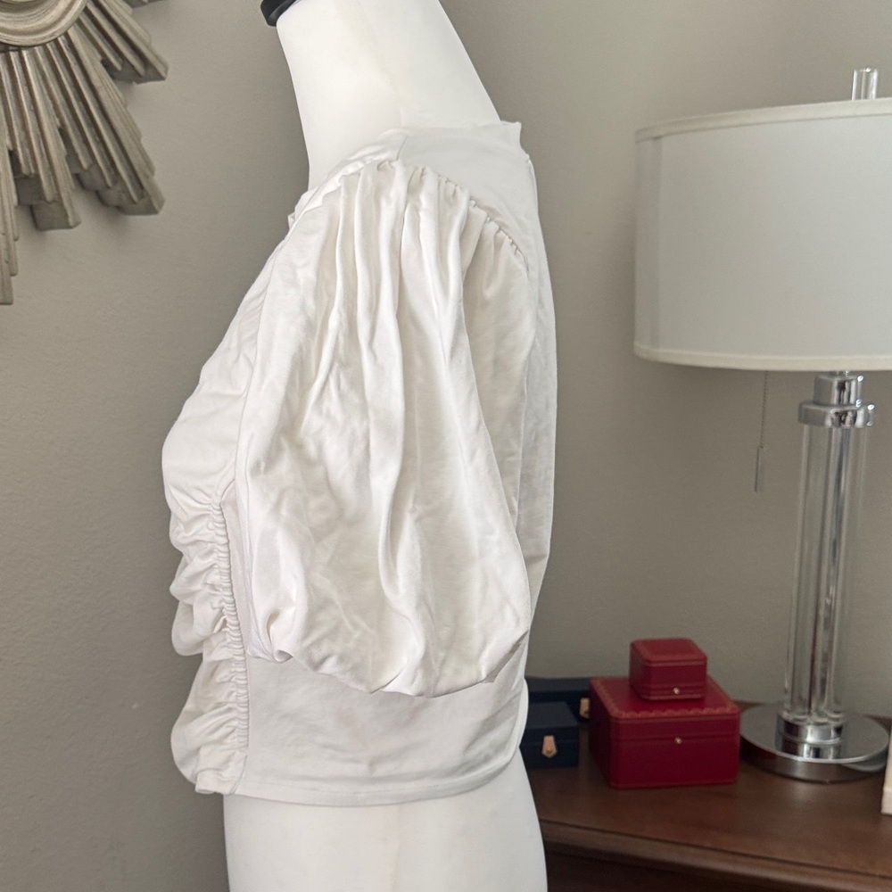 Express White Puff Sleeve Blouse - Picture 3 of 8